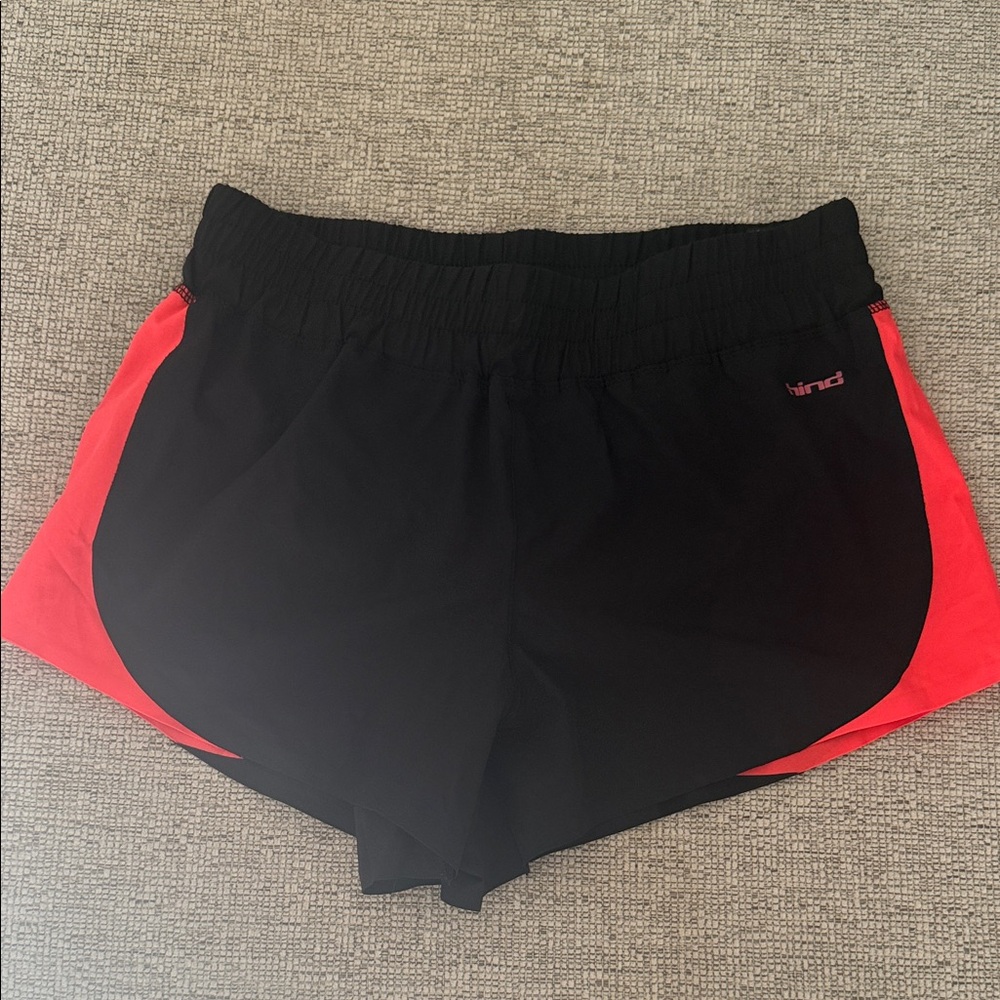Hind Women's Black and Red Athletic Shorts